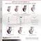 Service Caster 6 Inch Poly on Aluminum Swivel Caster Set with Roller Bearings 2 Brakes SCC SCC-35S620-PAR-2-SLB-2 - alternate 6